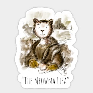 Renaissance Meowna Lisa Sticker